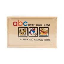 Ahşap Resimli Abc Blok Seti 30 Parça