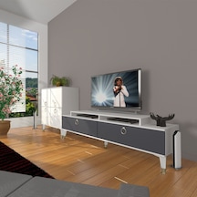 Decoraktiv Ekoflex On Mdf Gold Tv Ünitesi Tv Sehpası Beyaz - Antrasit