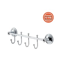 Çelik Banyo Paslanmaz Pirinç Bella Çıkmalı 4 Lü Set Askılık 10 Yıl Garantili Beyaz