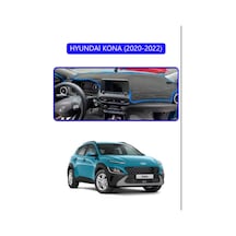Hyundai Kona 2020-2022torpido Koruma Halısı Mavi Kenar