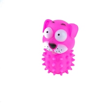 Köpek Oyuncağı Vinil Sesli Köpek Sesli Eğlenceli Pembe Tırtıklı