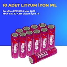 Europlus Epx18650 Mıra 2600 Mah 3.6v 10 Adet Lityum İyon Pil