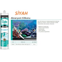Sista Siyah Akvaryum Silikonu Balıklar İçin Zararsız Solventsiz 340 Gr 280ml 1 Adet