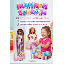 Elonna Urban Life Manken Bebek Seti - 30 Cm Hareketli Eklemli Modern Kıyafetli Moda Bebeği Beyaz