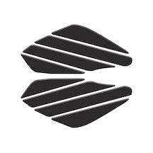 Stripe Karbon Depo Yan Pad Universal Carbon Yan Pad 3d Sticker Altın - Beyaz