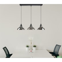 Dilberay Lüks Salon - Mutfak - Yatak Odası Modern Sıralı Füme 3 Lü Avize Diğer