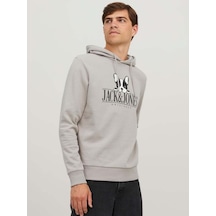 Jack & Jones Kapüşonlu Açık Kahverengi Erkek Sweatshirt 12244219 001