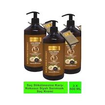 Naturix Siyah Sarımsak Tuzsuz Saç Kremi 3 x 500 ML