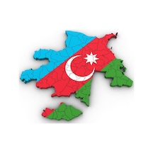 Azerbaycan harita Oto Sticker Etiket Yapıştırma 18Cm