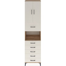 Hyperion Dolap 3 Raflı 6 Çekmeceli 2 Kapaklı 60x44x243 Çam-aytaşı Atlas Çam