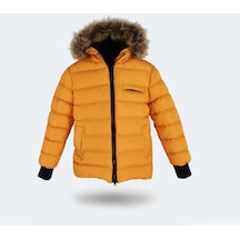 Slazenger CALISTO NEW Çocuk Kapüşonlu Şişme Sarı Mont & Kaban