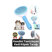 Özel Üretim Mavi Kendini Temizleyen Otomatik Tuşlu Evcil Hayvan Pet Tüy Toplayıcı Kedi Köpek Tarağı