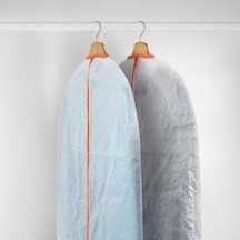 2 Adet Ikea Pärkla Elbise Kılıfı, Polipropilen, Beyaz-turuncu, 105x60 Cm Çok Renkli