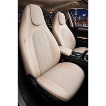 Hyundai İ20 2008 Ve Sonrası Bel Destekli Tay Tüyü Koltuk Kılıfı Tokyo Serisi Bej