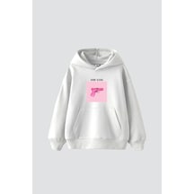 Tarzsokak Girl Gang Baskılı Oversize Unisex Beyaz
