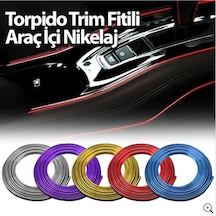 Araç Torpido Trim Fitili Nikelajlı Geçmeli Araç Içi Ip - 5 Me...