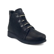 Mammamia 4535 Hakiki Deri Günlük Kadın Bot-siyah Nubuk Siyah Nubuk