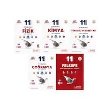 Limit 2027 11. Sınıf Fizik + Kimya + Türk Dili Ve Edebiyatı + Coğrafya + Felsefe Soru Bankası Seti 5 Kitap Maarif Model