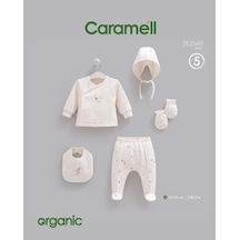 Caramell Tiny Baby 5'li Hastane Çıkışı Zıbın Seti Erkek renkli