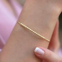 Gold Kaplama Dorika Gümüş Bileklik 40680686
