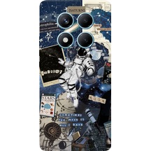 Redmi Note 14 Pro 4g Uyumlu Retro Astronot Tasarımlı Baskılı Silikon Kılıf Renkli