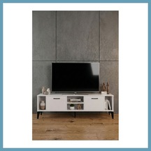 Bezos Linya Tv Sehpası Suntalam Beyaz 160x35 Cm Mbt06