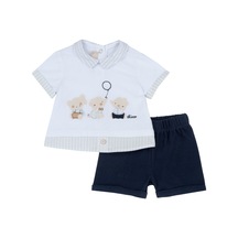 Chicco Takım / /t-shirt+pantalon 09073831000000 000038 Whıte & Blue Beyaz - Mavi