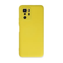 Poco X3 Gt Kılıf Nano İçi Kadife Silikon - Sarı Bz8683140300036