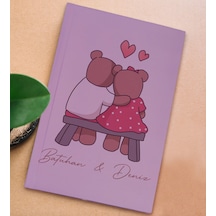 Bk Gift Kişiye Özel Sevgili İsimli Sert Kapaklı Lila Lastikli Defter , Arkadaşa Hediye, Yeni İş Hediyesi, Doğum Günü Hediyesi-4 Çok Renkli