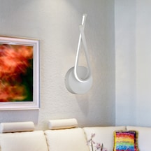 Pedra Beyaz 20 Watt Duvar Lambası Modern Tasarım Salon Led Aplik Beyaz