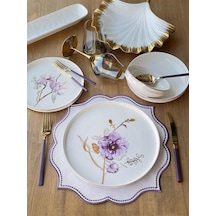 Yemek Takımı Modern Violet 24 Parça 6 Kişilik Renkli