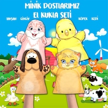 4 Parça Tox Minik Dostlarımız El Kukla Set Eğitici Oyuncak