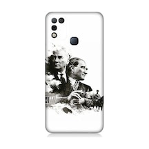 İnfinix Hot 10 Play Uyumlu Siyah Beyaz Mustafa Kemal Atatürk Desenli Silikon Kılıf
