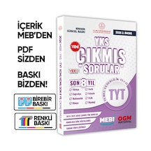 2026 Yks-tyt Tüm Dersler Mebi Yeni Nesil Çıkmış Soru Bankası Son 8yıl Video/pdf Çözümlü Baskı Ücreti