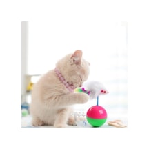 Kedi Oyun Topu Tüylü Fareli Hacı Yatmaz - 6485371498524
