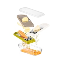 Tr 3 Fonksiyonlu Hazneli Rende Seti İnce & Kalın Rende + Dilimleyici, Paslanmaz Çelik Bıçaklı Diğer
