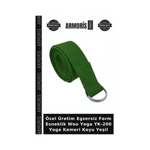 Özel Üretim Egzersiz Form Esneklik Woo Yoga Yk-200 Yoga Kemeri Koyu Yeşil