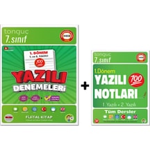 7. Sınıf Yazılı Notları Ve Denemeleri 1. Dönem 1 Ve 2. Yazılı 2li Set - Tonguç Yayınları