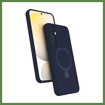 Bezos Samsung Galaxy A25 5g Uyumlu Regal Magsafe Standlı Kapak - Lacivert Hb006