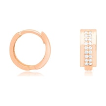 Tektaş - Pembe Altın 14 Ayar Halka Küpe N11.19248
