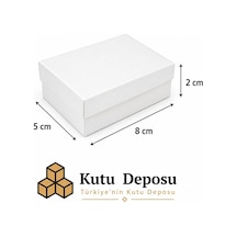 5x8x2 Cm Asetat Kapaklı Takı Kutusu-beyaz Demonte 50 Adet