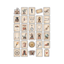 30 Adet Nostaljik Vintage Sirk Sticker Seti - Scrapbook Ajanda Defter İçin Çok Renkli