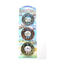 İstanbul Temalı Metal Magnet 3'lü Set Model 1
