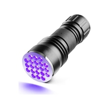 Valkyrie 21 Led 395nm Güneş Işığı Eltraviyole Uv El Feneri - Siyah Fener - Evcil Hayvan Otel Ev Temizlik Para Taş Mücevherat Siyah