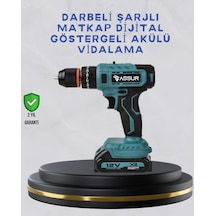 Hnrlıshp Çift Bataryalı Şarjlı Matkap Dijital Ekranlı Set