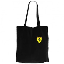 Ferrari Logo Siyah Kanvas Bez Çanta