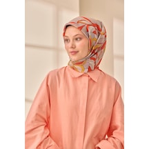 Silk Home Olinda İpek Eşarp 47003-16 Parlak Turuncu, Gri, Yanık Sarı, Hardal