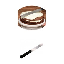 Düz Pasta Sıvama Paleti Spatulası 20 CM Oval Uçlu Spatula