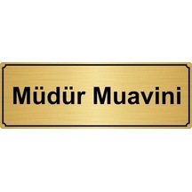 Altın Metal Müdür Muavini Yönlendirme Levhası 10cm X 20cm