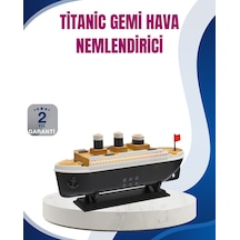 Dekoratif Gemi Modeli 7 Renk Işıklı Hava Nemlendirici Ve Oda Kokusu Difüzörü Beyaz
